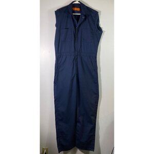 Mens Vintage Red Kap Cut Off Sleeve Coveralls Navy 42-LN Made‎ in USA
